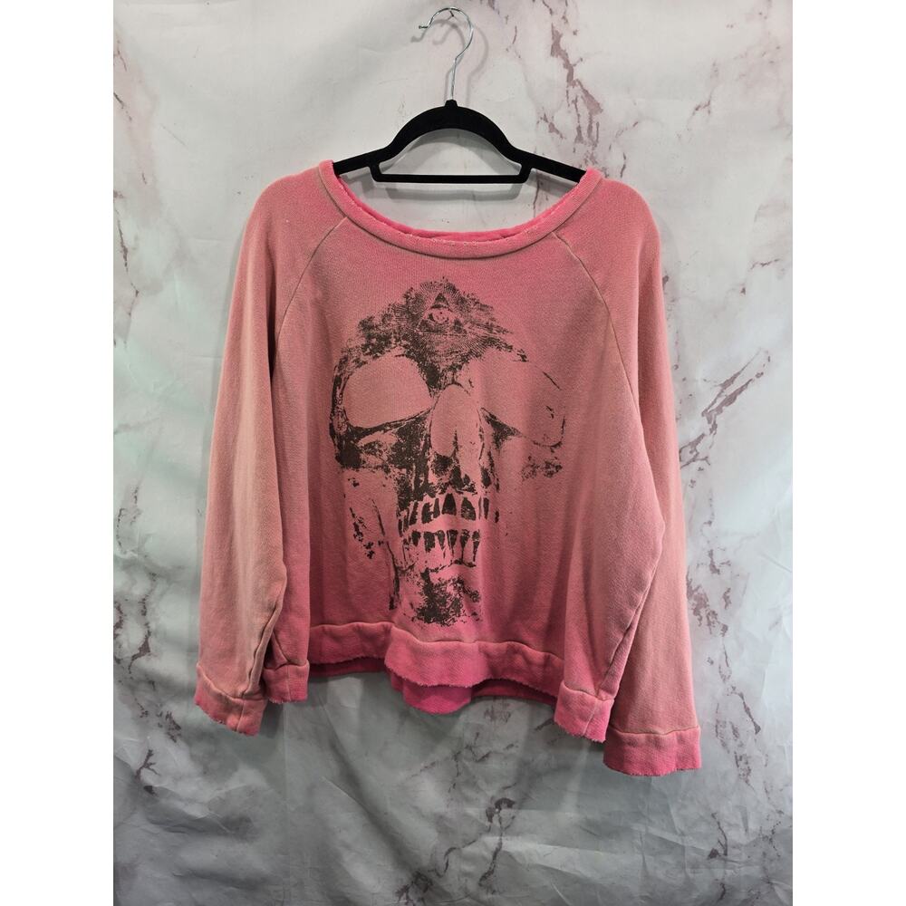 Magnolia Pearl Sweatshirt Womens Pink Skull Black Sabath Richi Rare HTF
